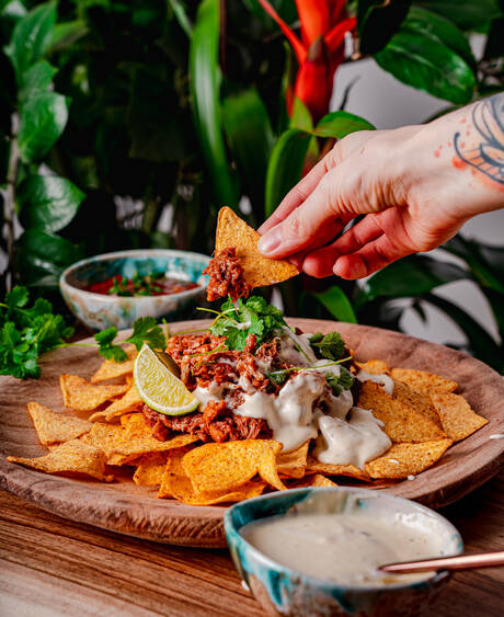 Loaded BBQ nachos