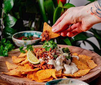 Loaded BBQ nachos